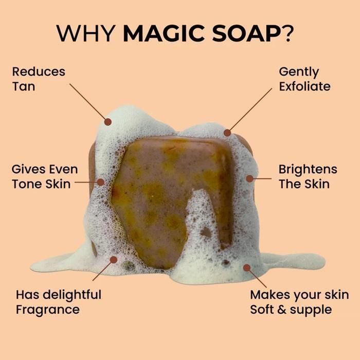 The Ghar Soaps Sandalwood & Saffron Magic Soaps For Bath Paraben Free 100g