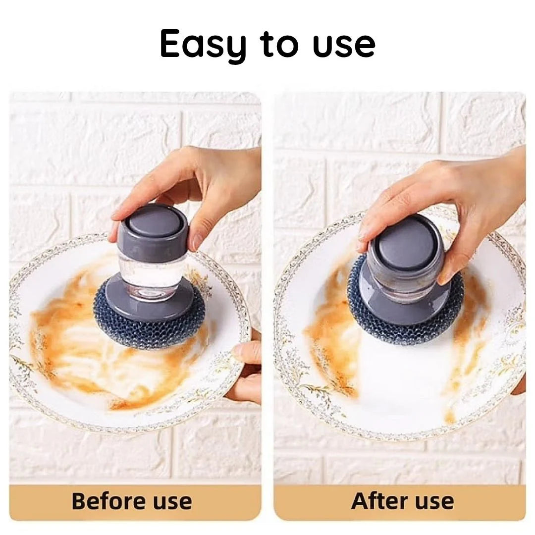 Kitchen Soap Dispensing Palm Brush (Pack of 2)